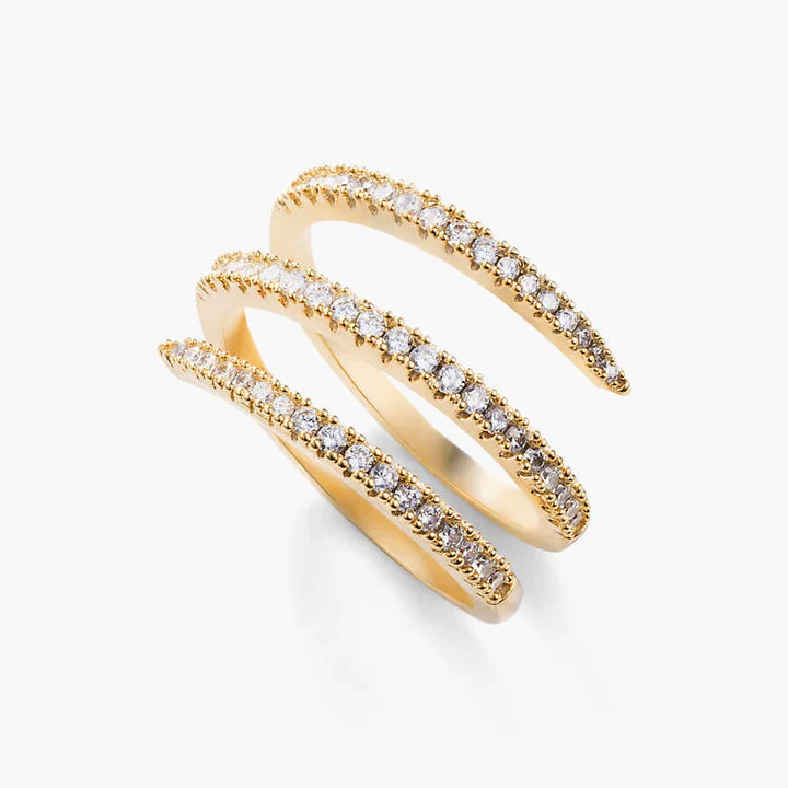 Pavé Spiral Ring|3mm