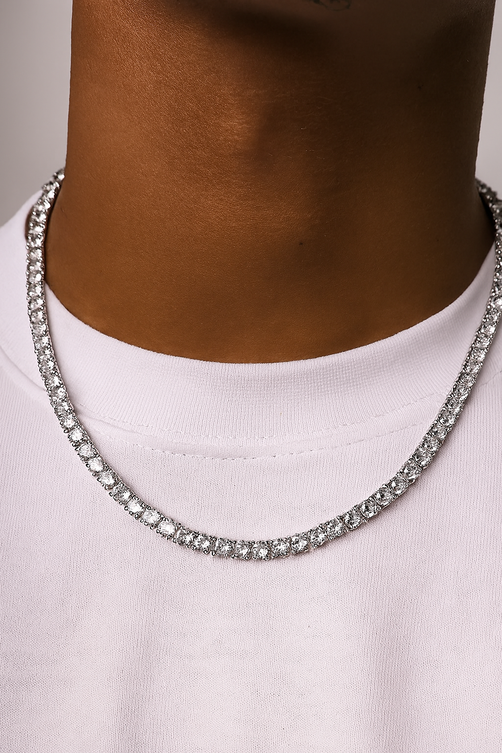 TENNIS NECKLACE - 5MM WHITE GOLD