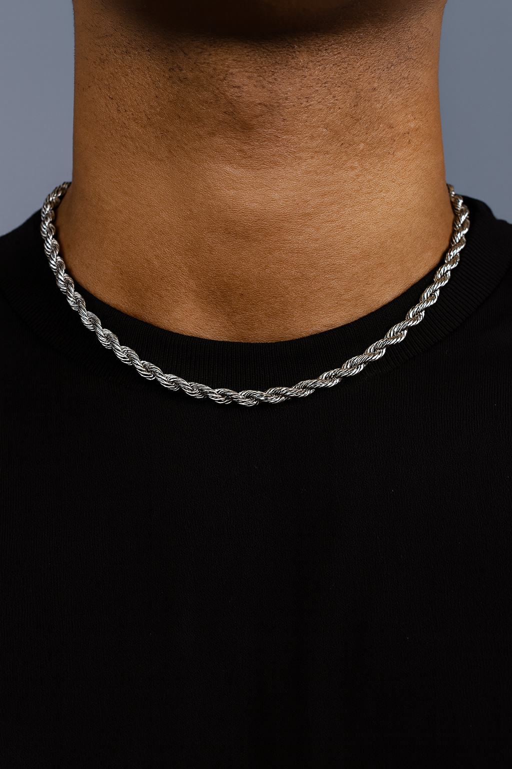 CLEAN ROPE CHAIN - 6MM WHITE GOLD