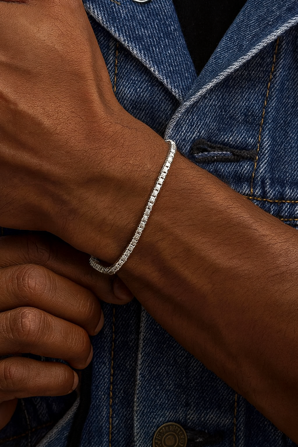 MOISSANITE TENNIS BRACELET - 2MM WHITE GOLD