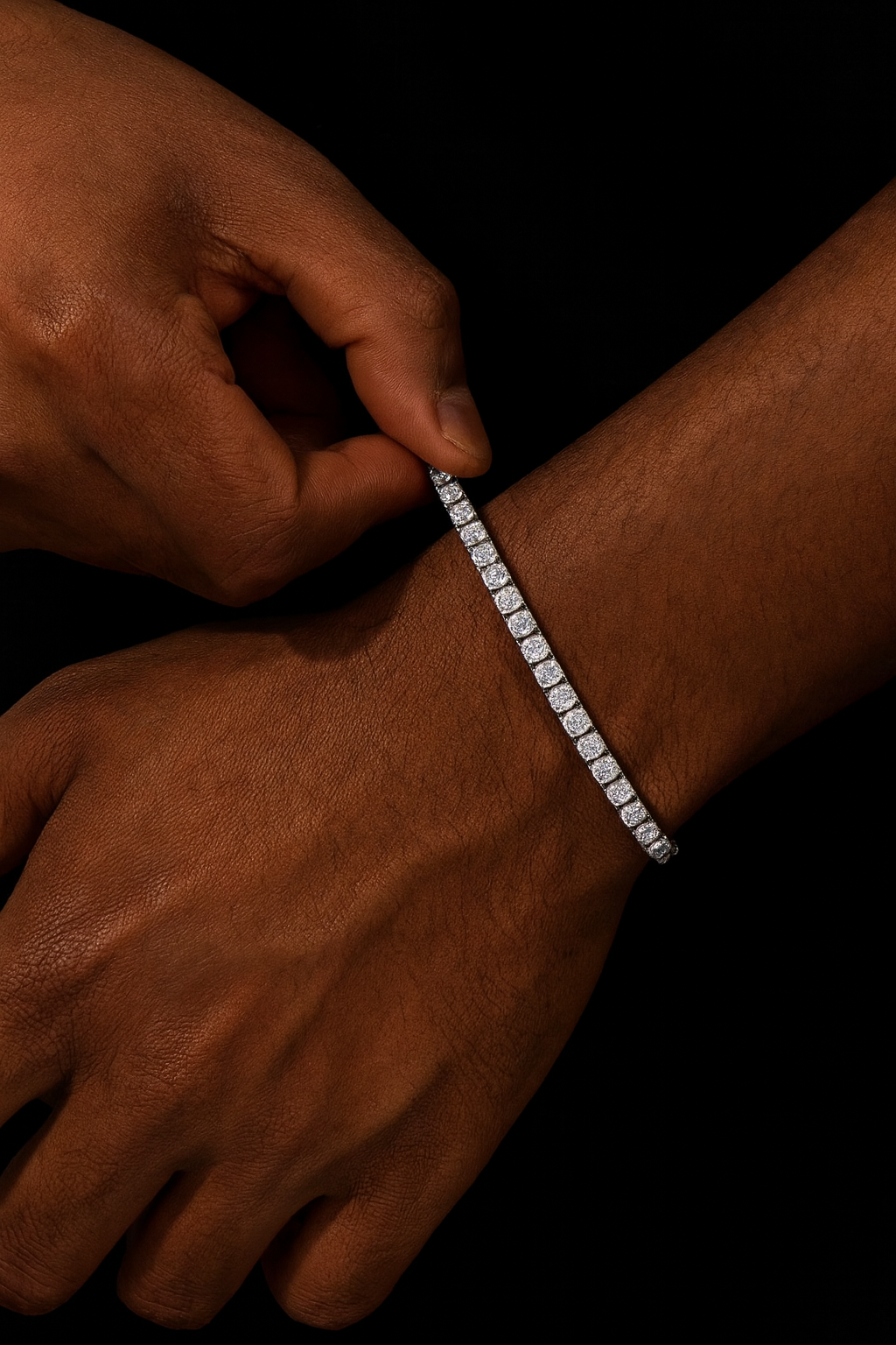 MOISSANITE TENNIS BRACELET - 4MM WHITE GOLD