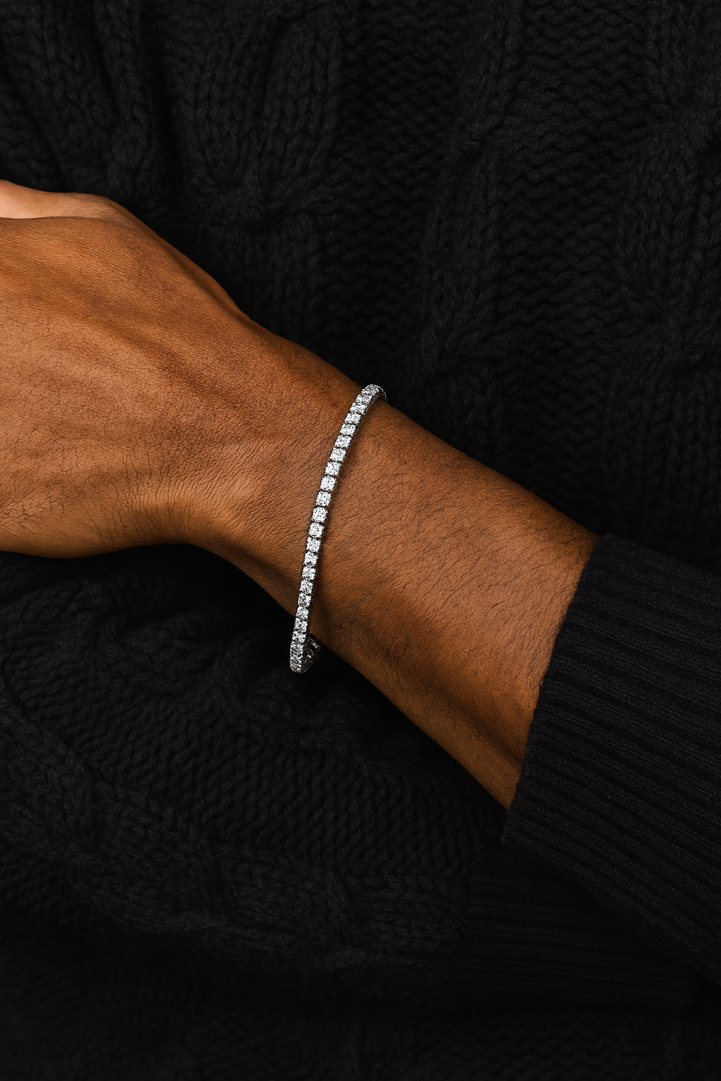 MOISSANITE TENNIS BRACELET - 4MM WHITE GOLD
