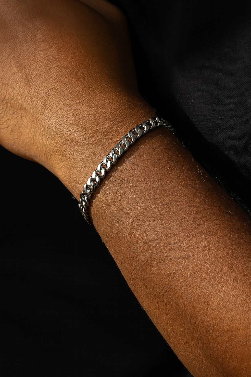 CLEAN CUBANA BRACELET - 6MM WHITE GOLD