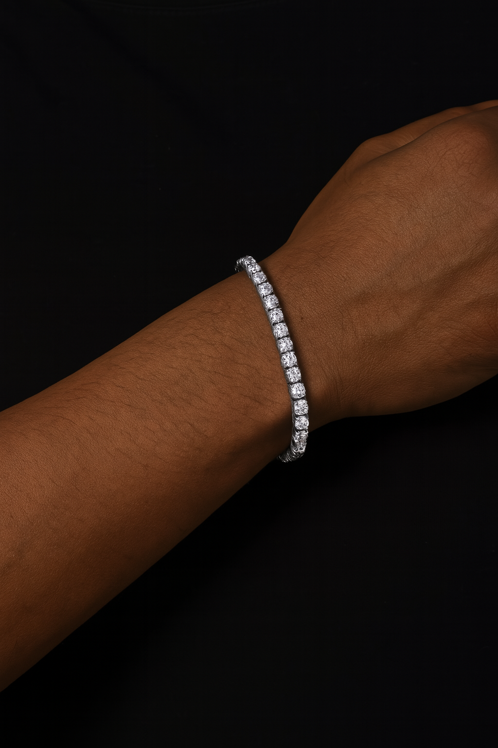 MOISSANITE TENNIS BRACELET - 5MM WHITE GOLD