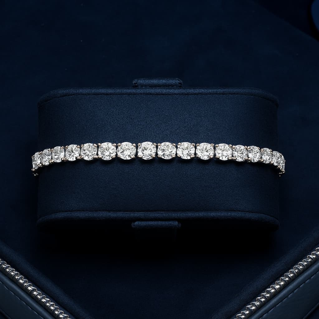 4MM MOISSANITE TENNIS BRACELET - D COLOR - VVS1