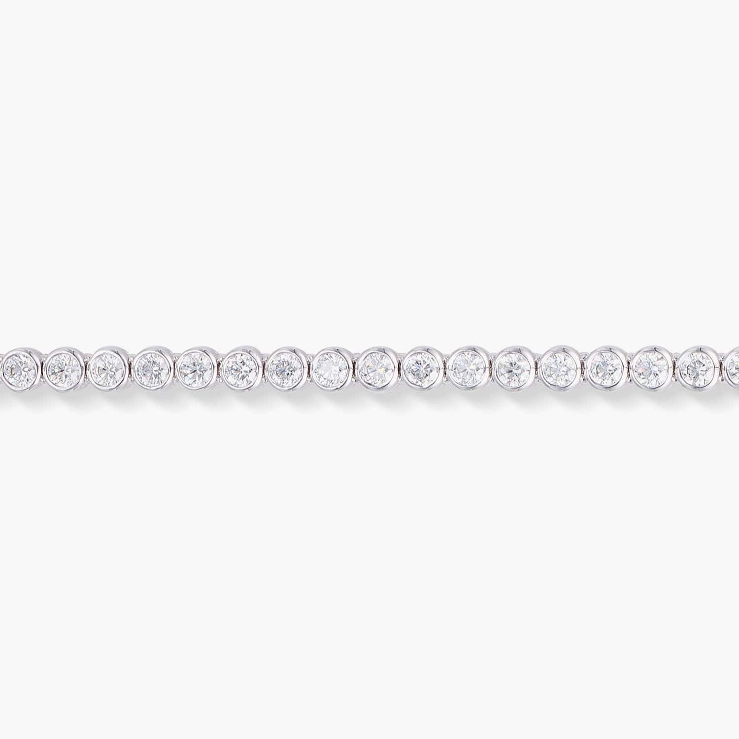 BEZEL SET TENNIS BRACELET - WHITE GOLD