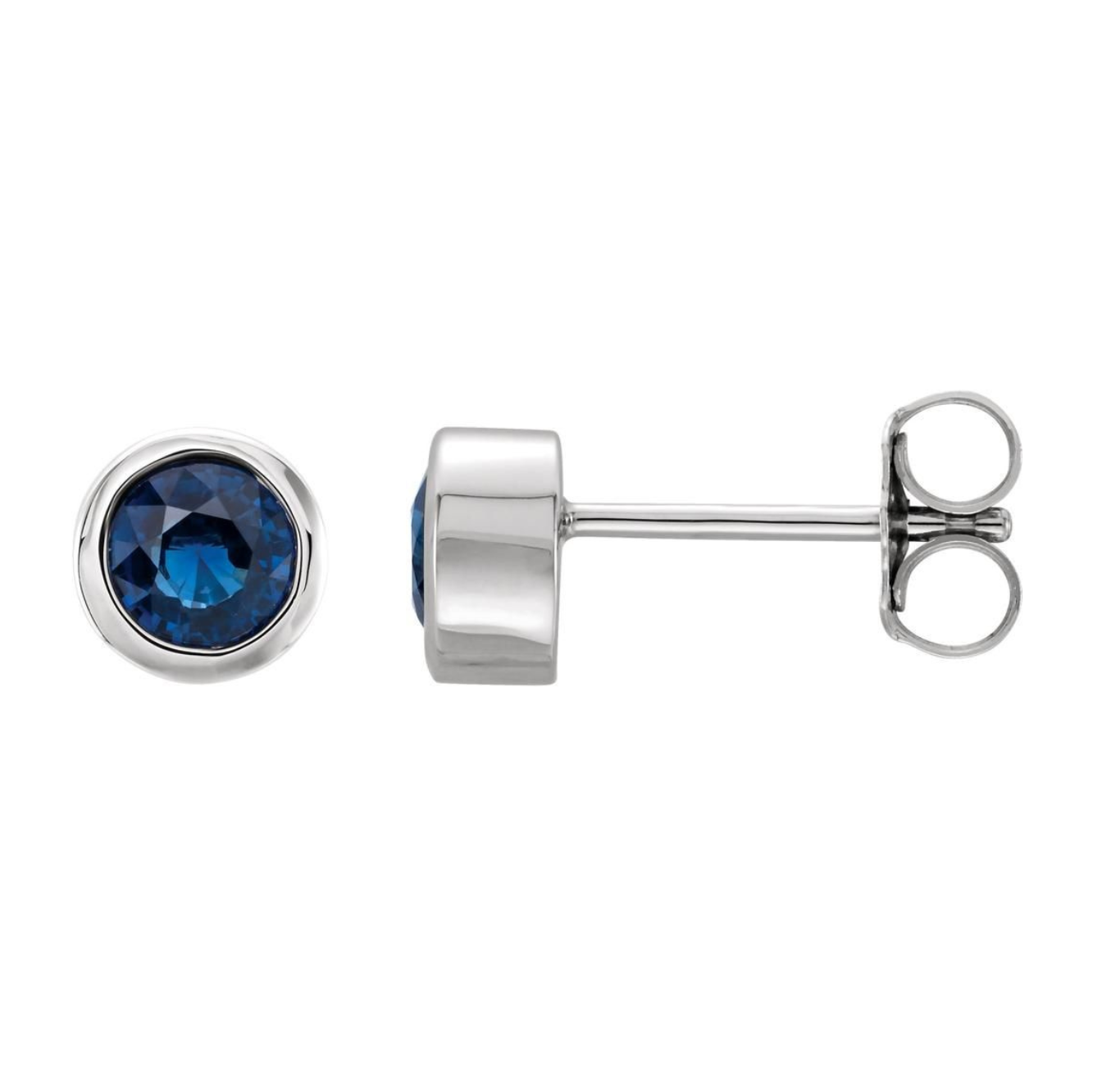 1CT BRILLIANT CUT BEZEL SET EARRINGS