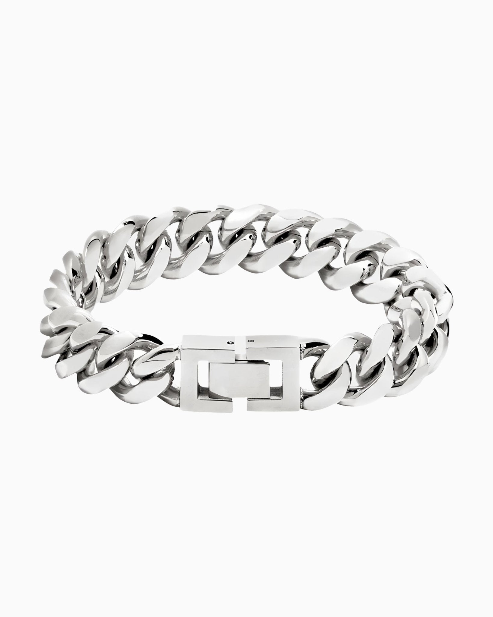 CLEAN CUBANA BRACELET - 12 MM WHITE GOLD