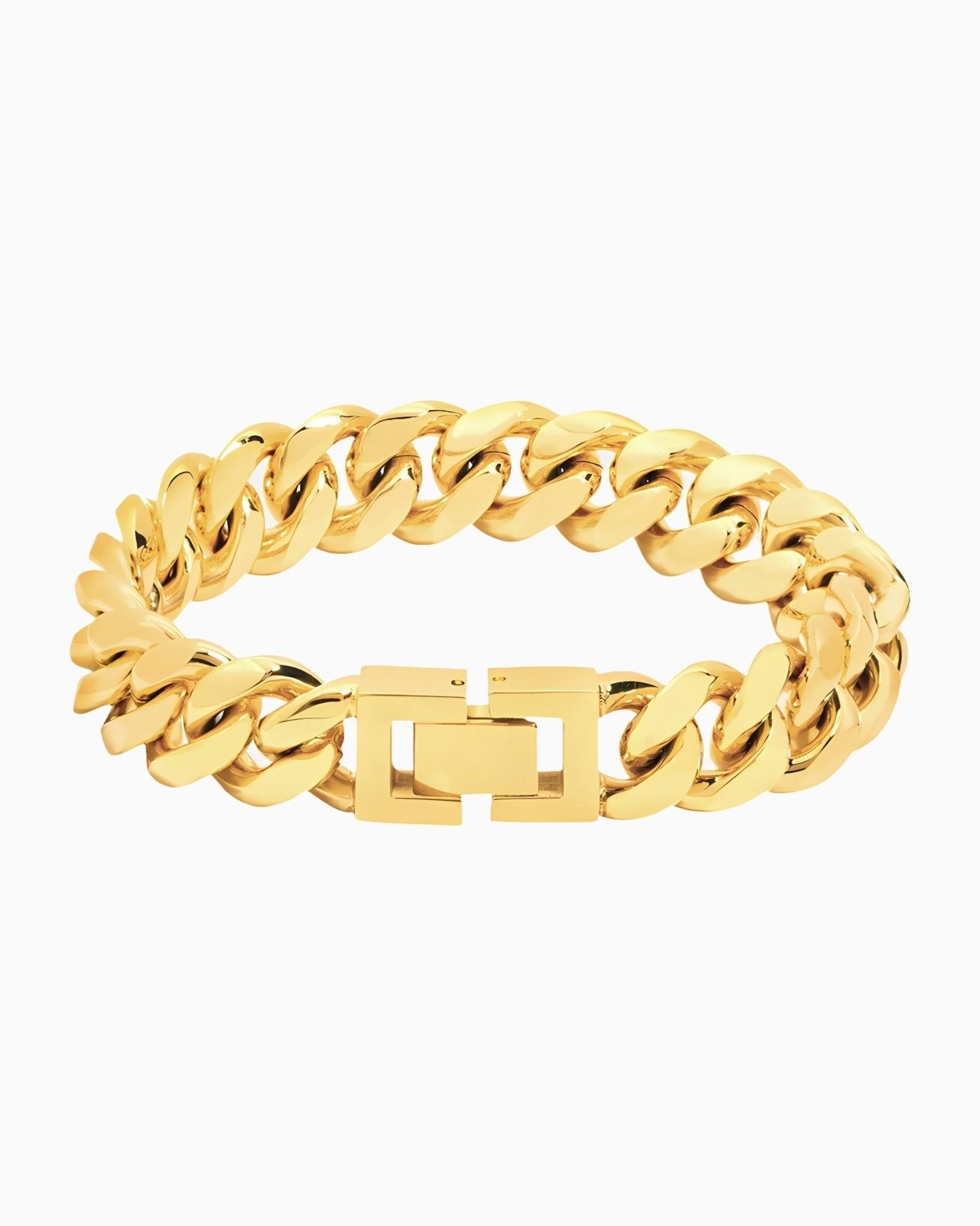 CLEAN CUBANA BRACELET - 12MM 18K GOLD