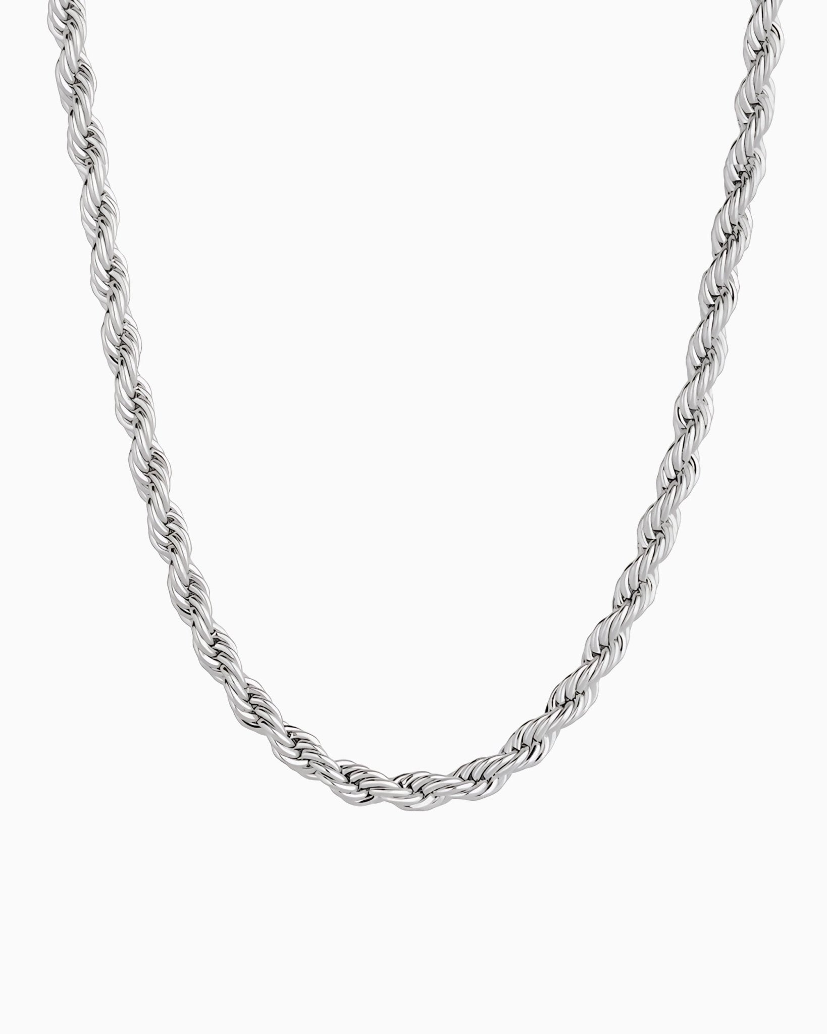 CLEAN ROPE NECKLACE - 3MM WHITE GOLD