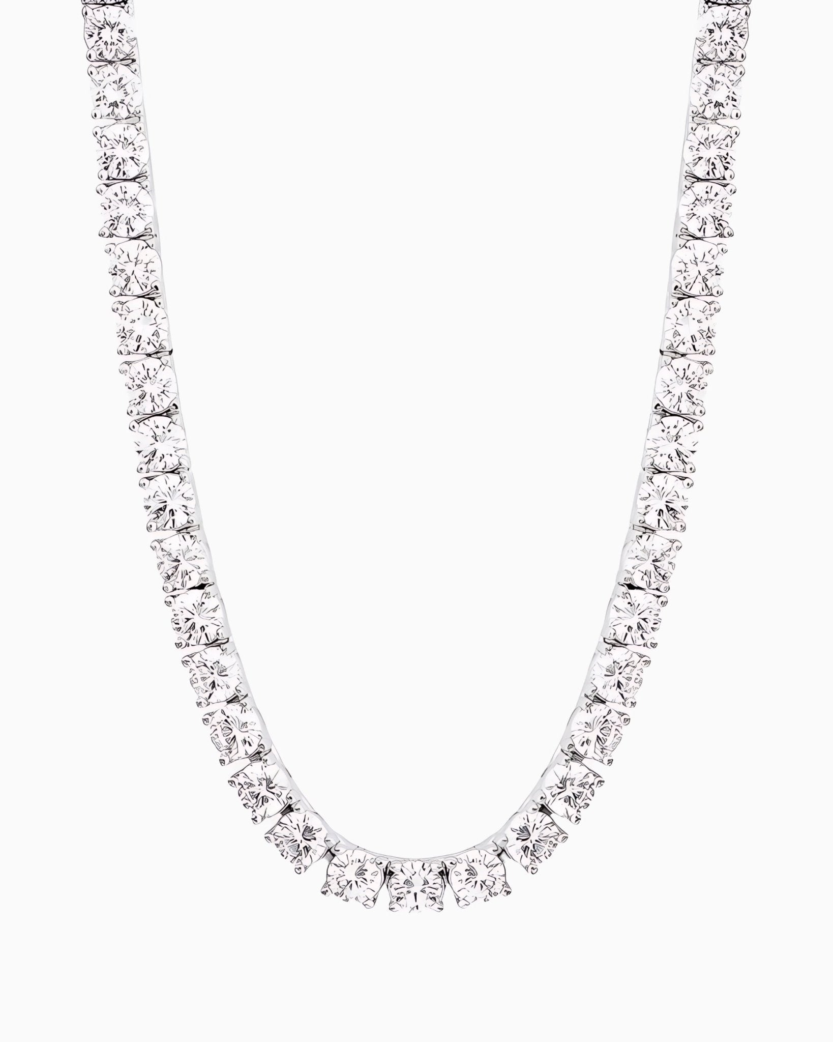 TENNIS NECKLACE - 4MM WHITE GOLD