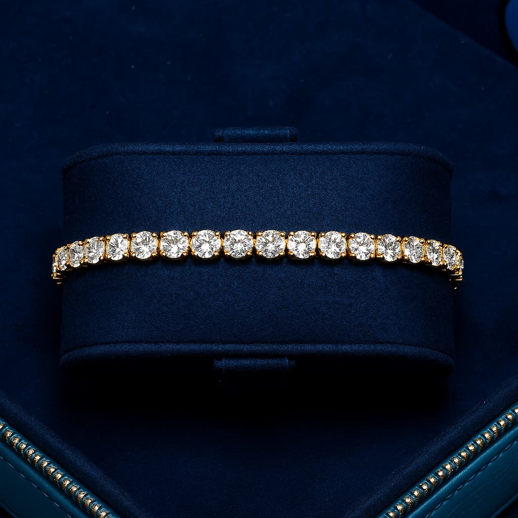 4MM TENNIS BRACELET - GOLD