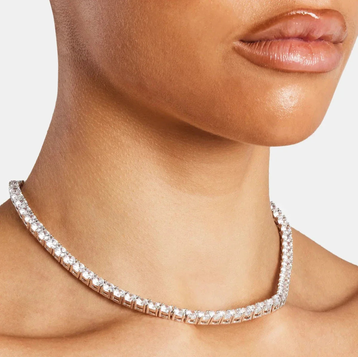 5MM MOISSANITE TENNIS NECKLACE - D COLOR - VVS1