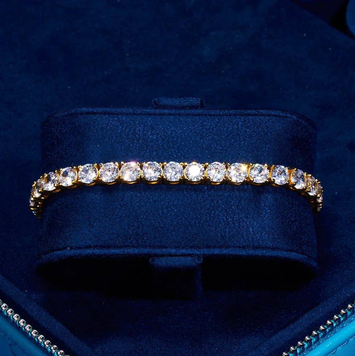5MM MOISSANITE TENNIS BRACELET - GOLD - D COLOR - VVS1