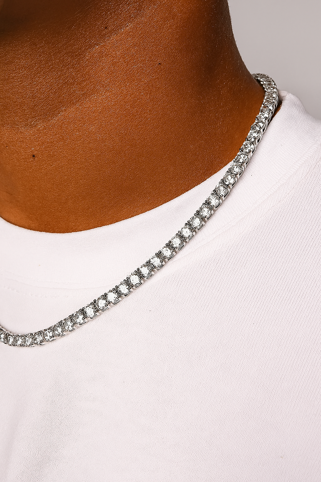 TENNIS NECKLACE - 5MM WHITE GOLD