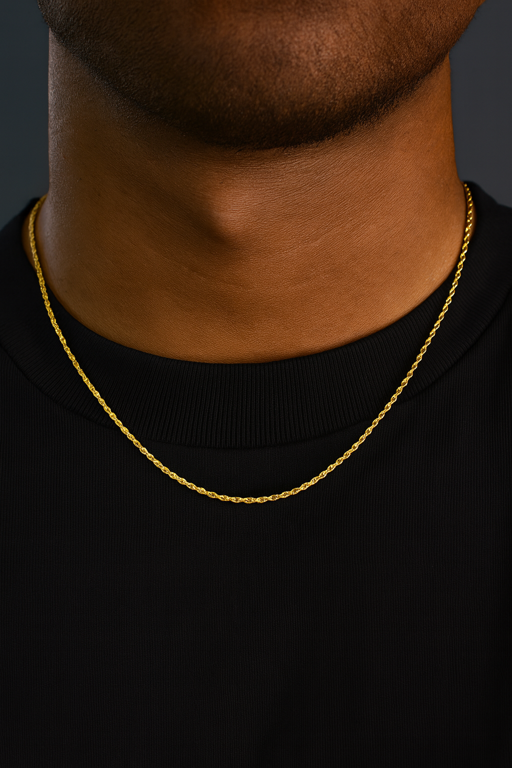 CLEAN ROPE CHAIN - 2MM 18K GOLD