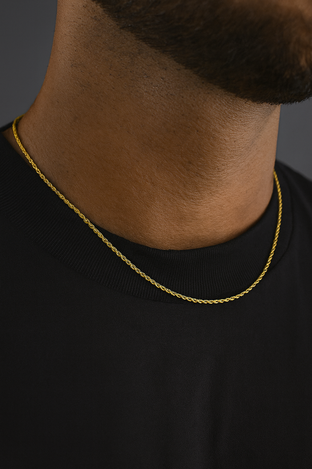 CLEAN ROPE CHAIN - 2MM 18K GOLD