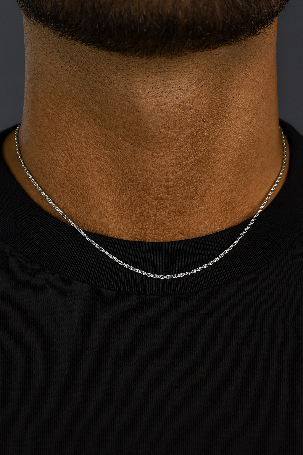 CLEAN ROPE CHAIN - 2MM WHITE GOLD