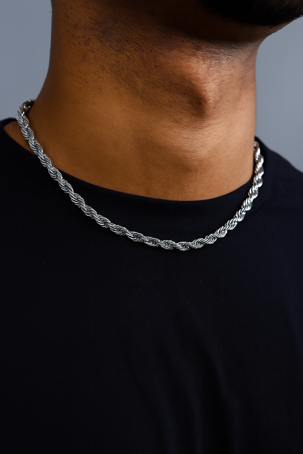CLEAN ROPE CHAIN - 6MM WHITE GOLD