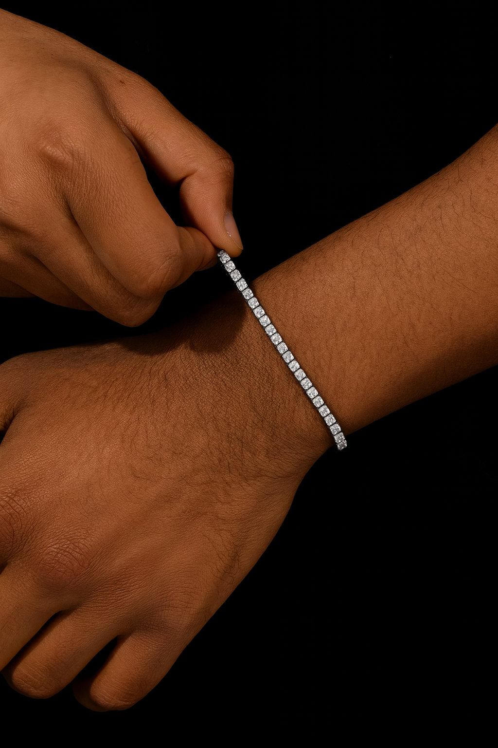 MOISSANITE TENNIS BRACELET - 3MM WHITE GOLD