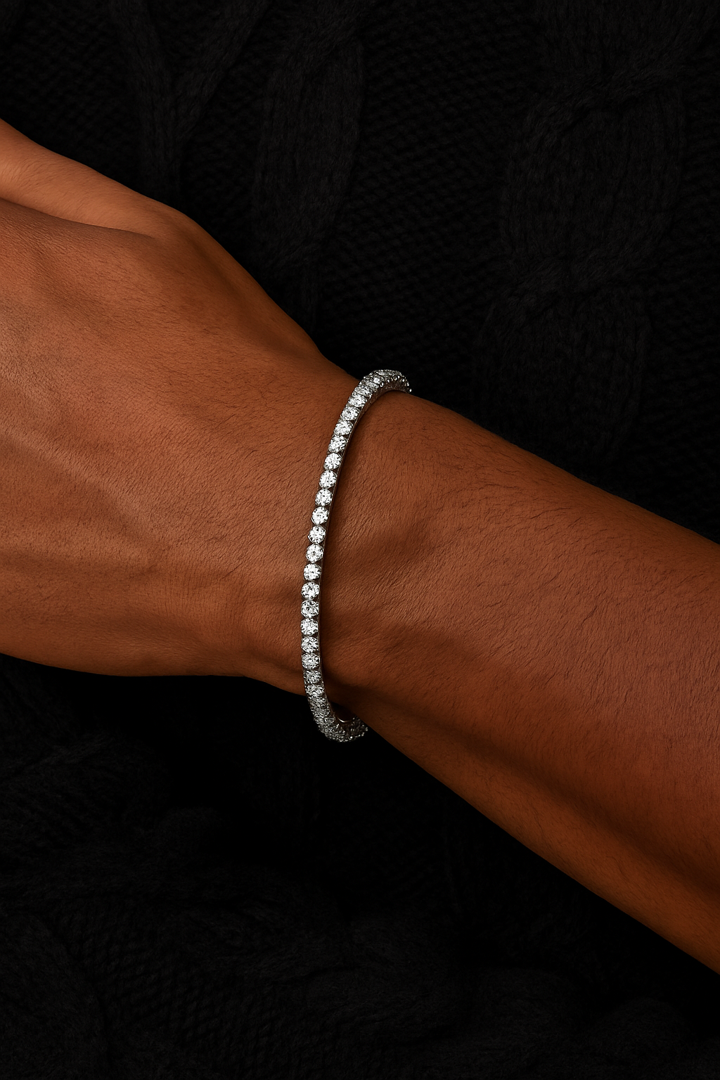 MOISSANITE TENNIS BRACELET - 3MM WHITE GOLD