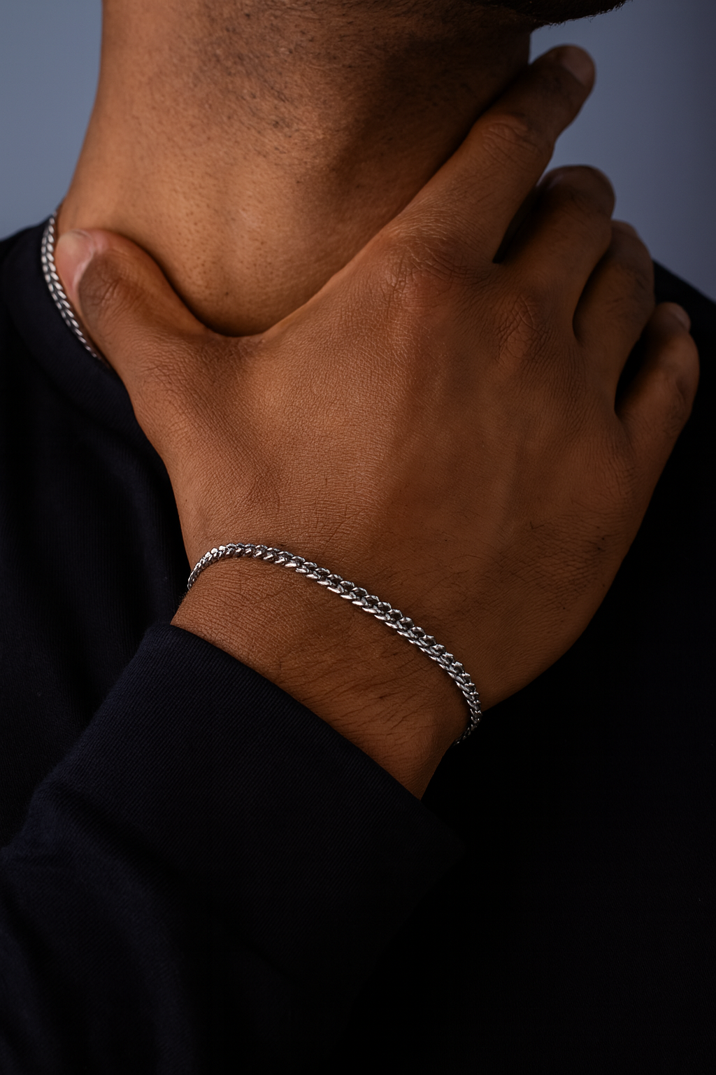 CLEAN CUBANA BRACELET - 4MM WHITE GOLD