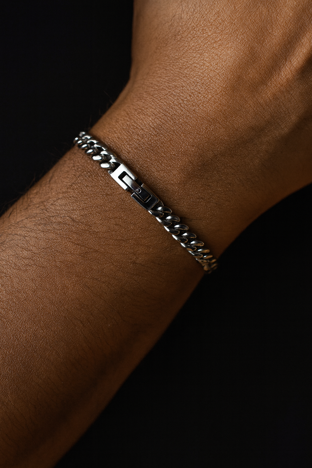 CLEAN CUBANA BRACELET - 6MM WHITE GOLD
