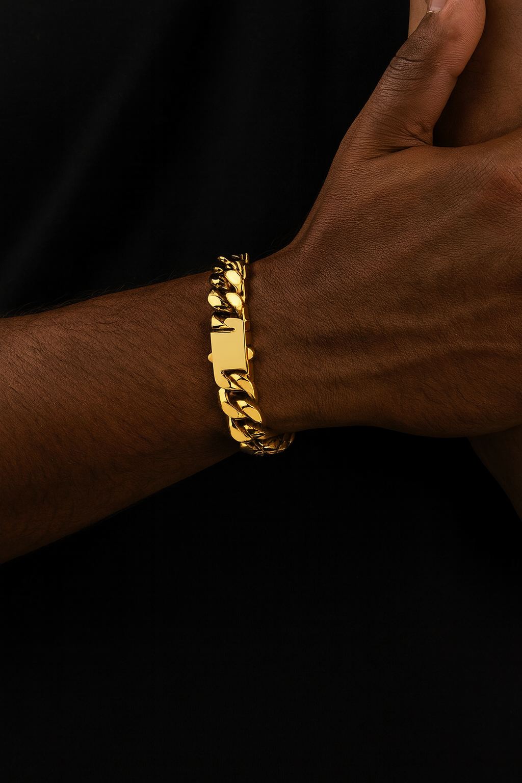 BOXED CLEAN CUBAN BRACELET - 11MM 18K GOLD