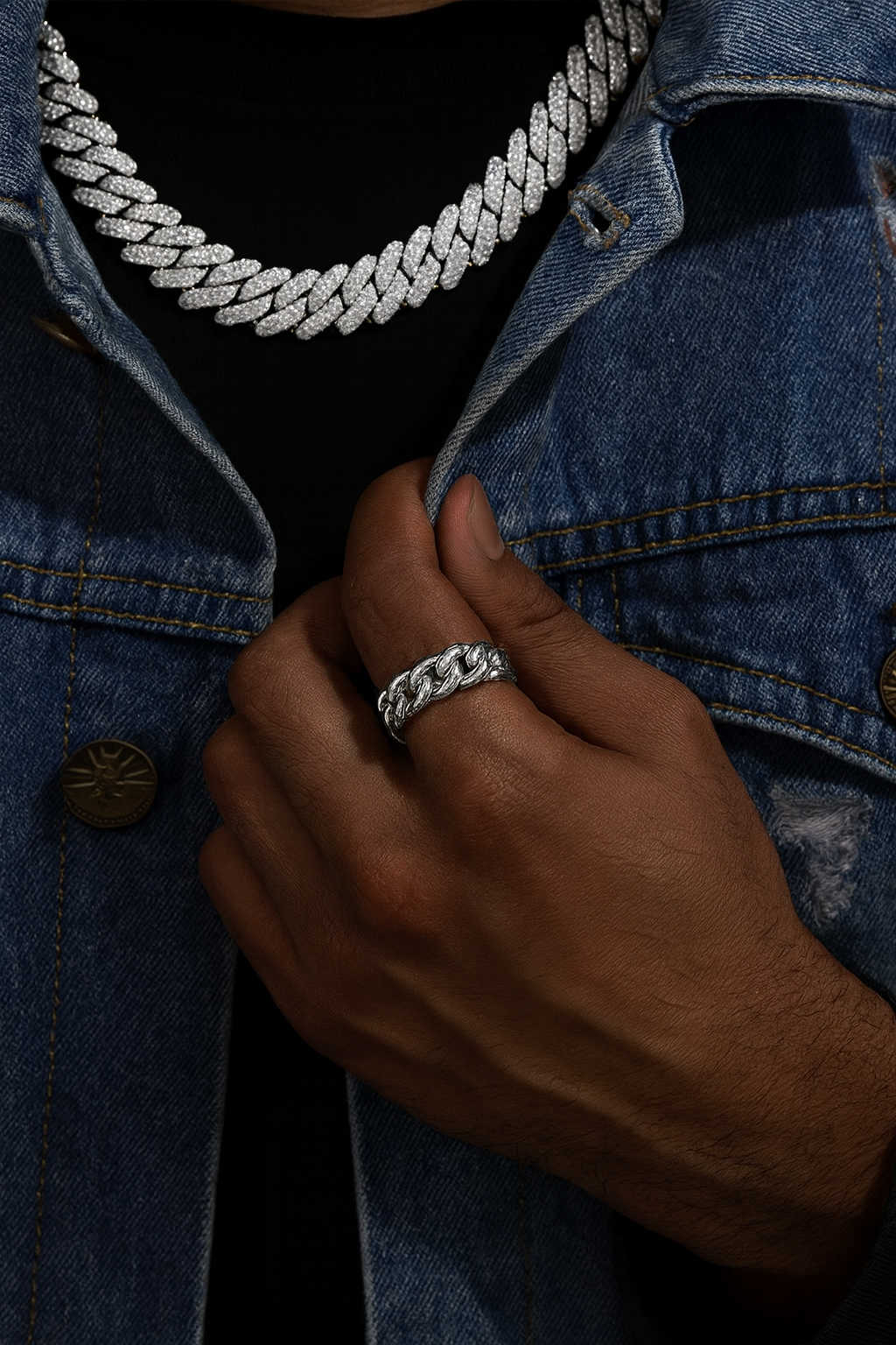 CLEAN CUBAN RING - GOLD PLATED