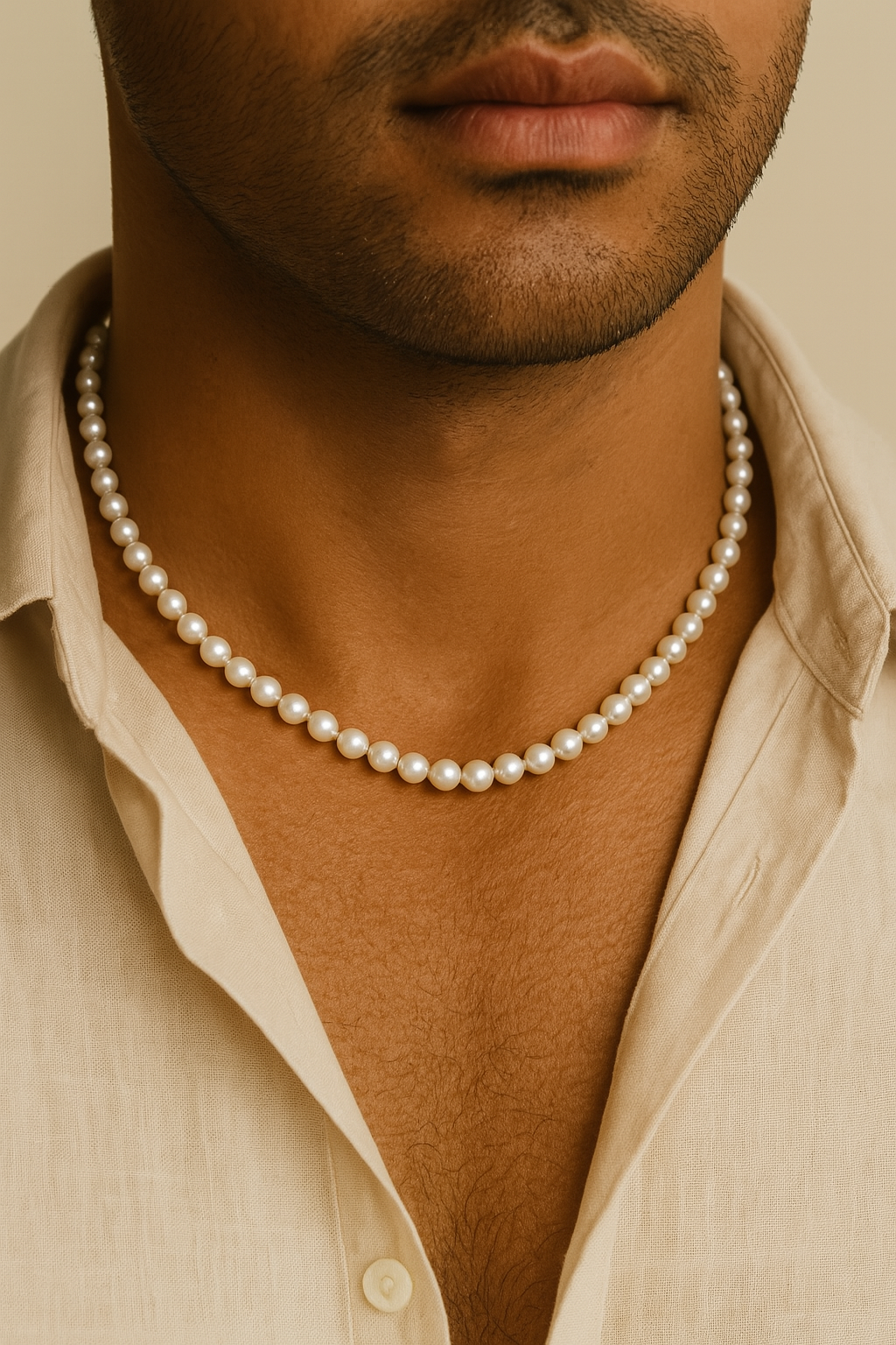 WATERPEARLS NECKLACE - 5MM 925 STERLING SILVER