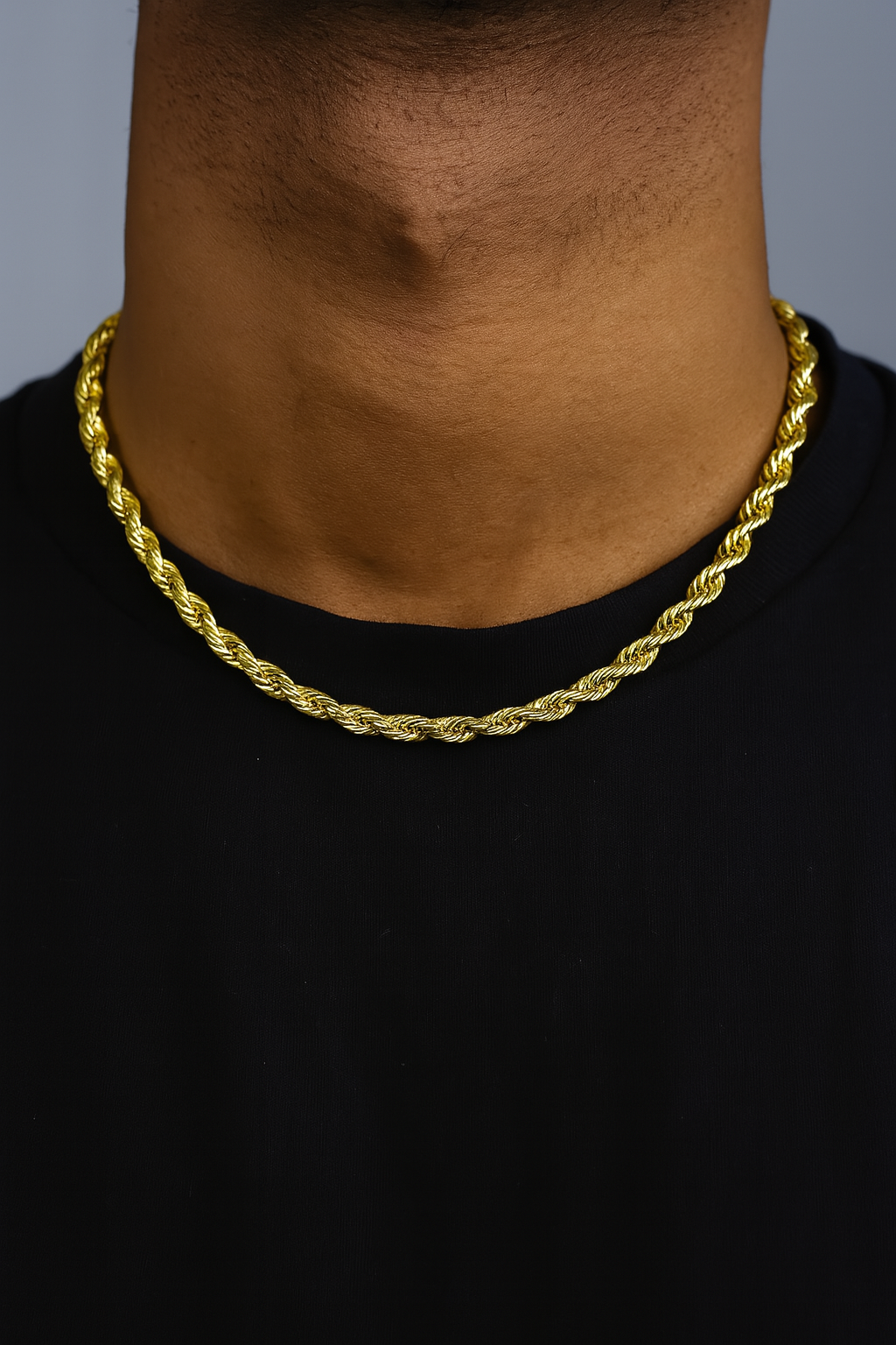 CLEAN ROPE CHAIN - 6MM 18K GOLD
