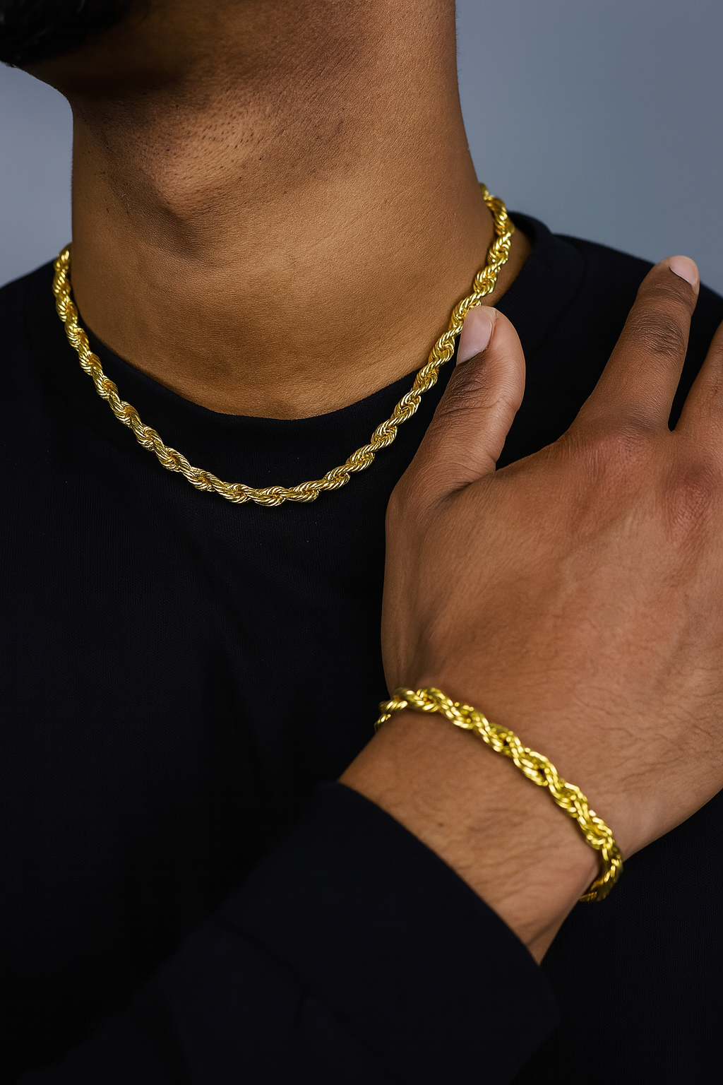 CLEAN ROPE CHAIN - 6MM 18K GOLD