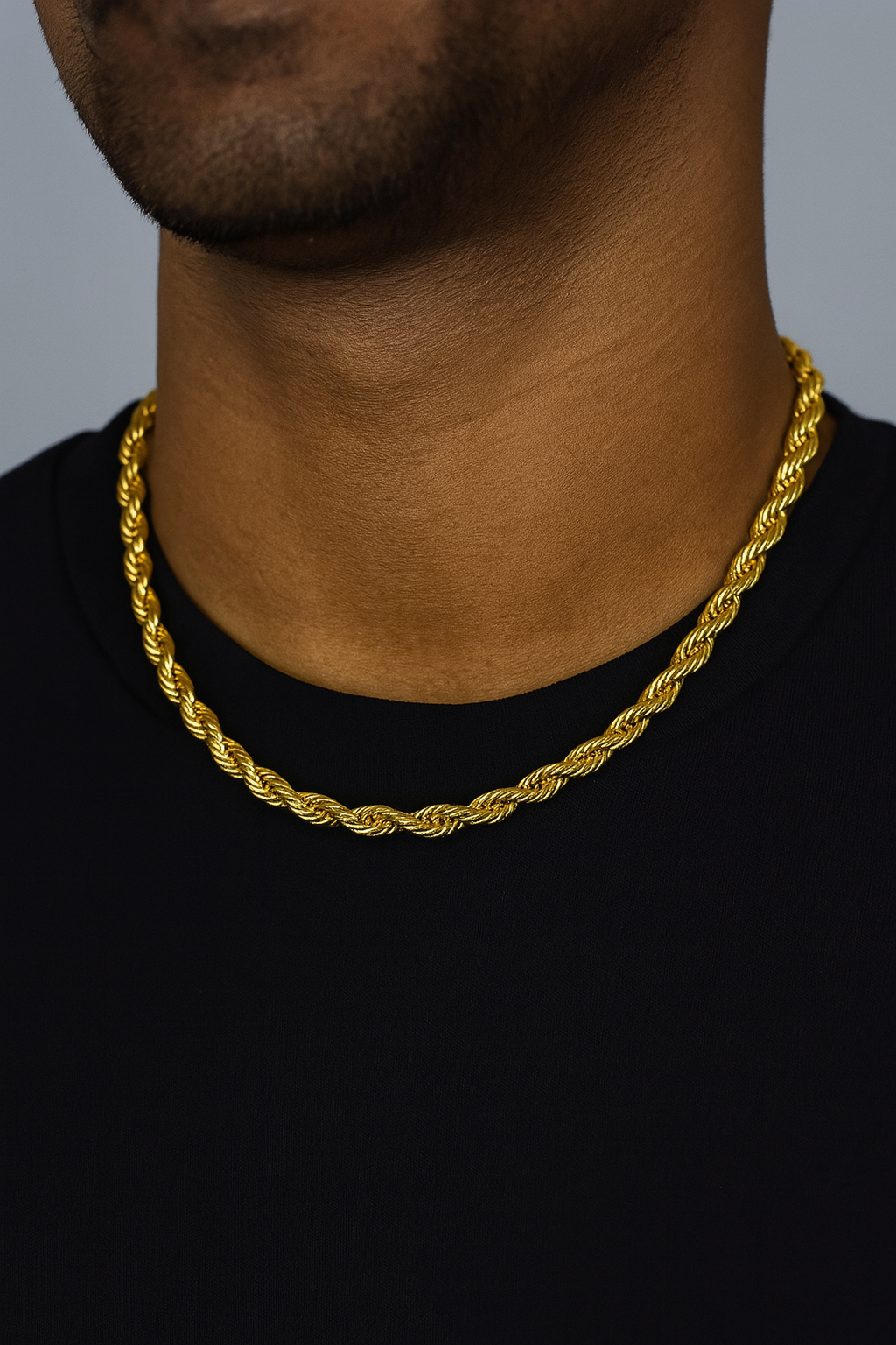 CLEAN ROPE CHAIN - 6MM 18K GOLD