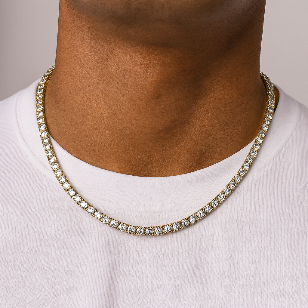 TENNIS NECKLACE - 5MM 18K GOLD