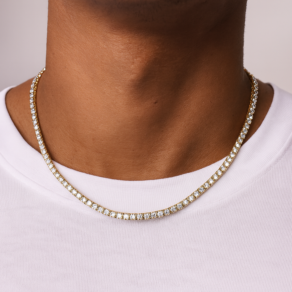 TENNIS NECKLACES - 3MM 18K GOLD