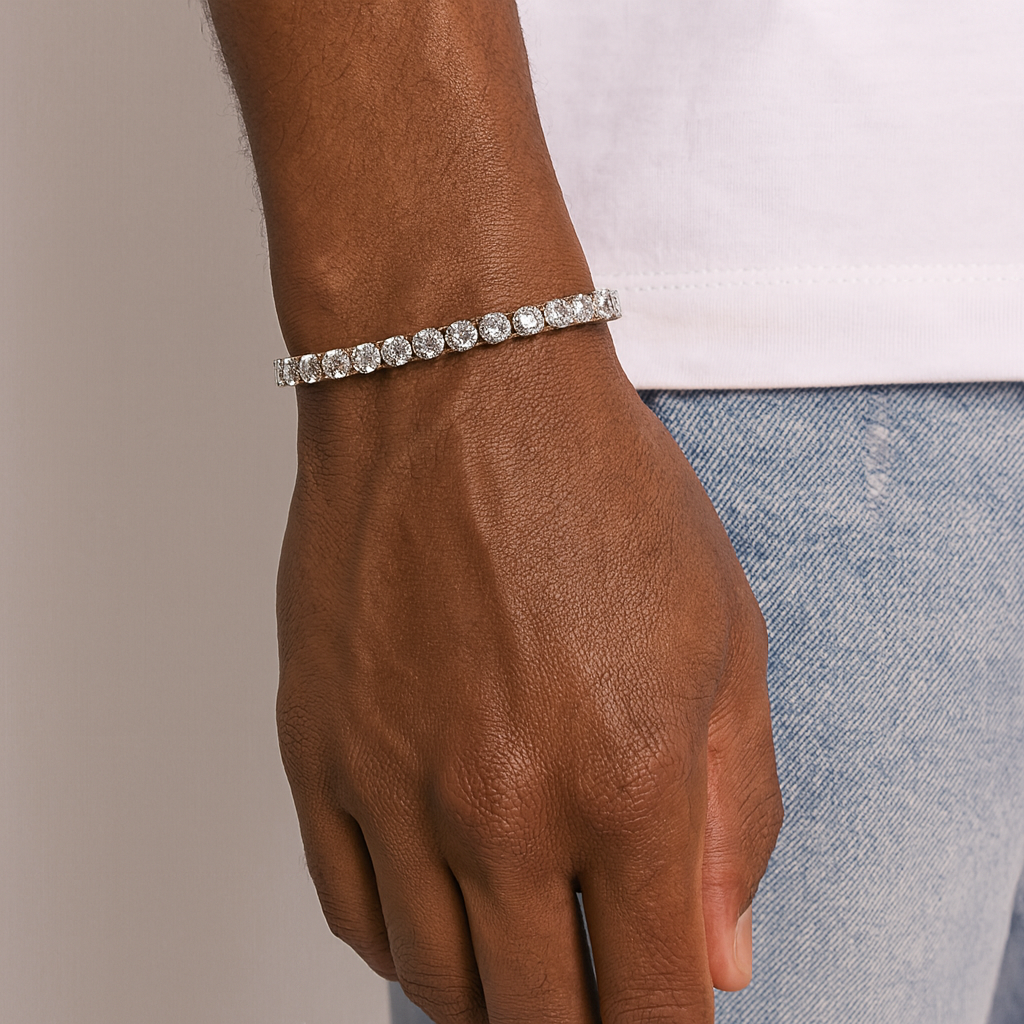 TENNISBOY BRACELET - 3MM WHITE GOLD
