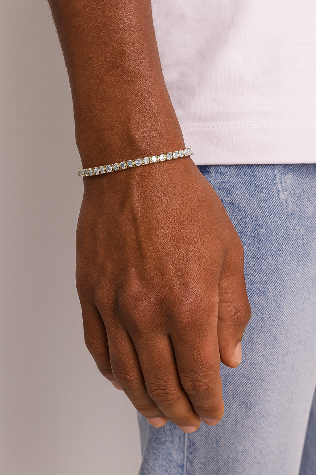 TENNISBOY BRACELET - 4MM WHITE GOLD