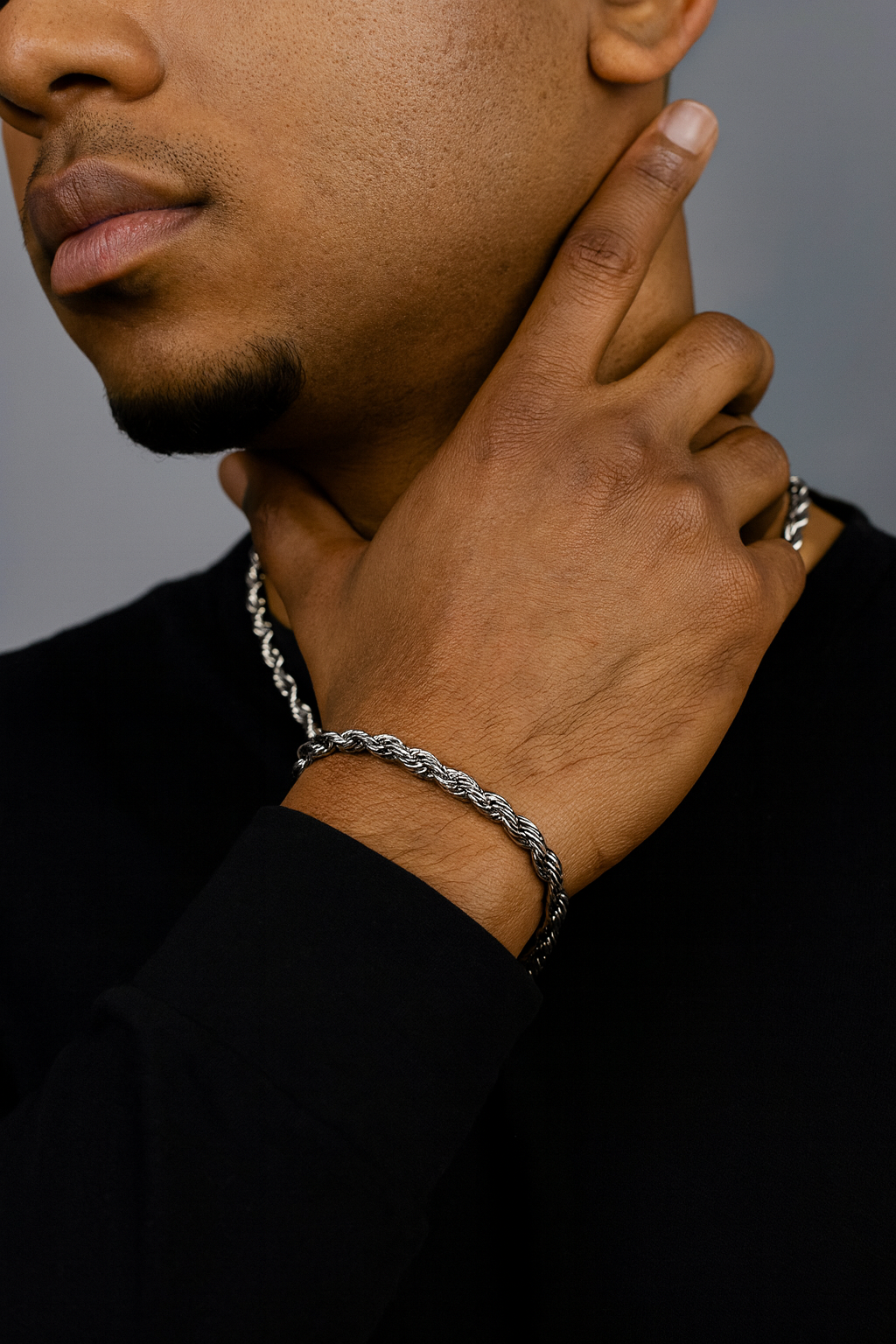 CLEAN ROPE BRACELET- 6MM WHITE GOLD