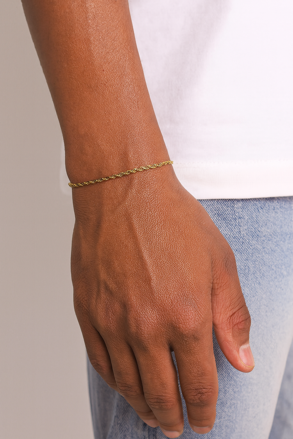 CLEAN ROPE BRACELET - 3MM 18K GOLD
