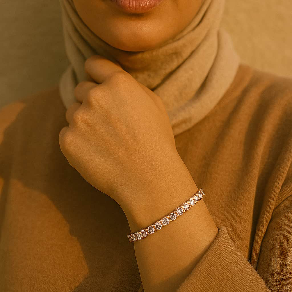 4MM TENNIS BRACELET - GOLD