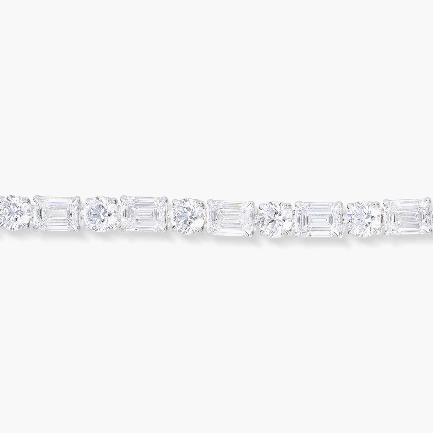BAGUETTE AND BRILLIANT CUT TENNIS BRACELET