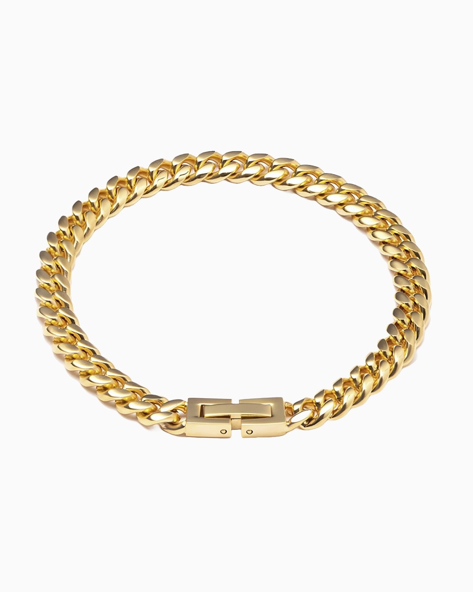 CLEAN CUBANA BRACELET - 6MM 18K GOLD