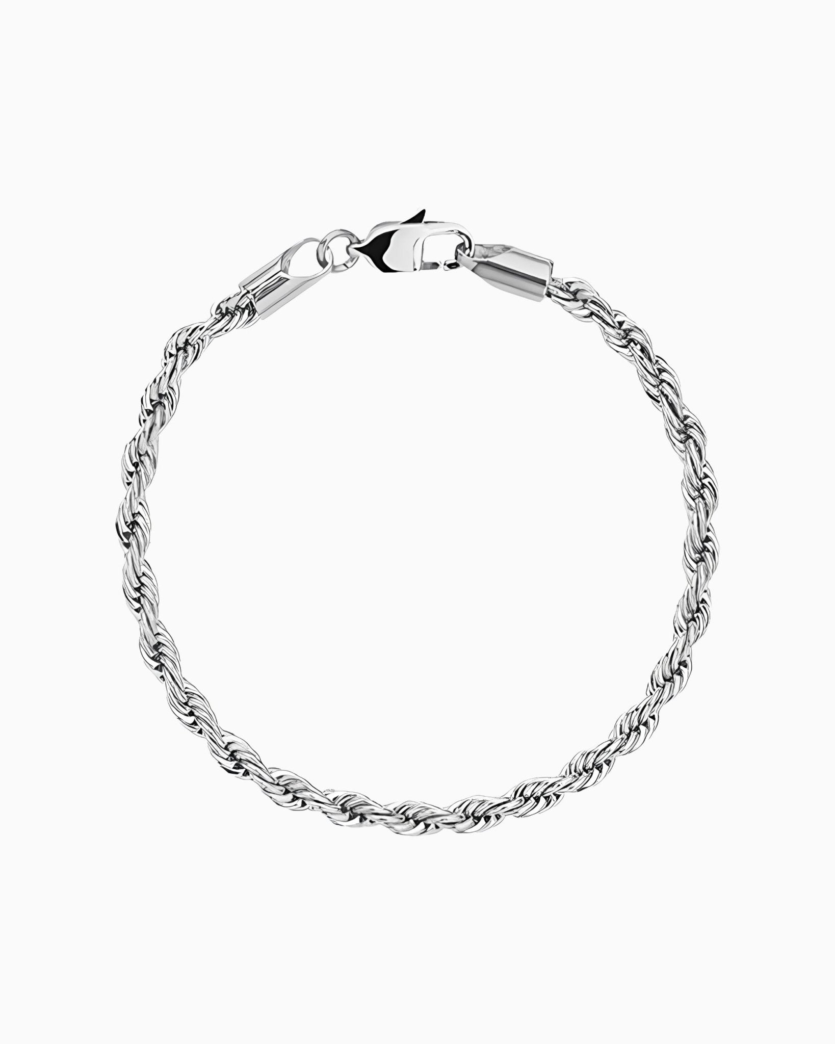CLEAN ROPE BRACELET- 3MM WHITE GOLD