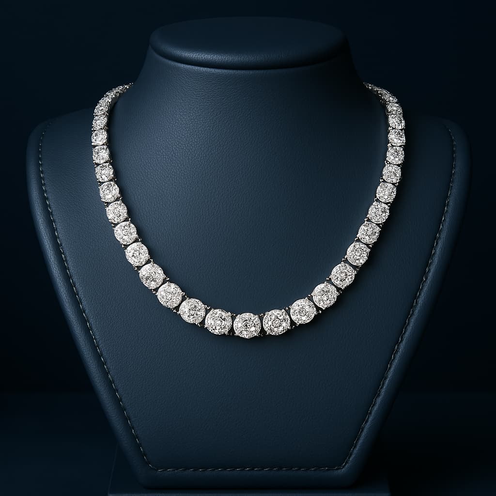 5MM MOISSANITE TENNIS NECKLACE - D COLOR - VVS1