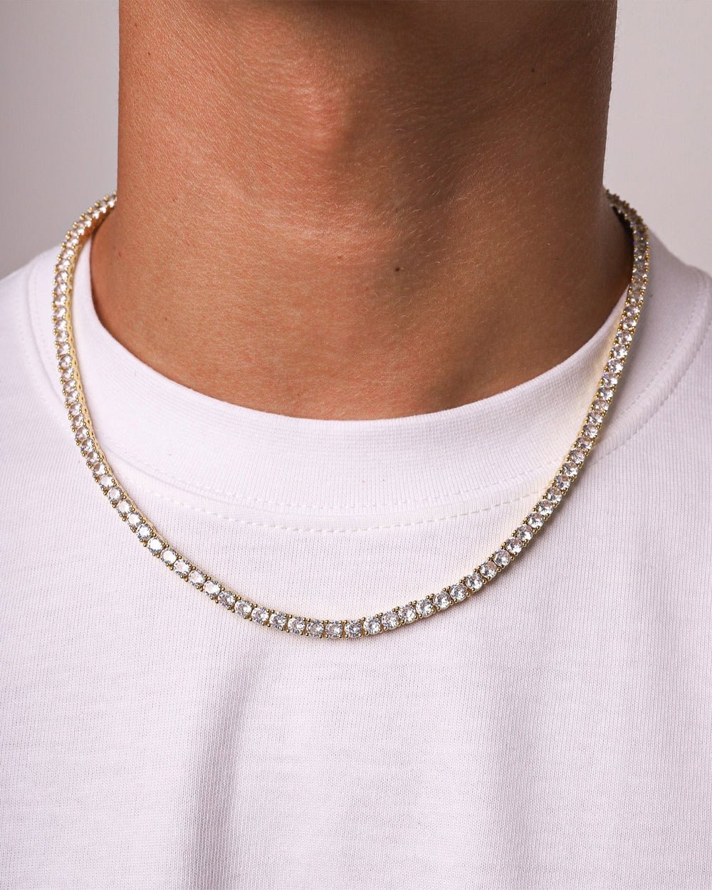 TENNIS NECKLACE - 4MM 18K GOLD