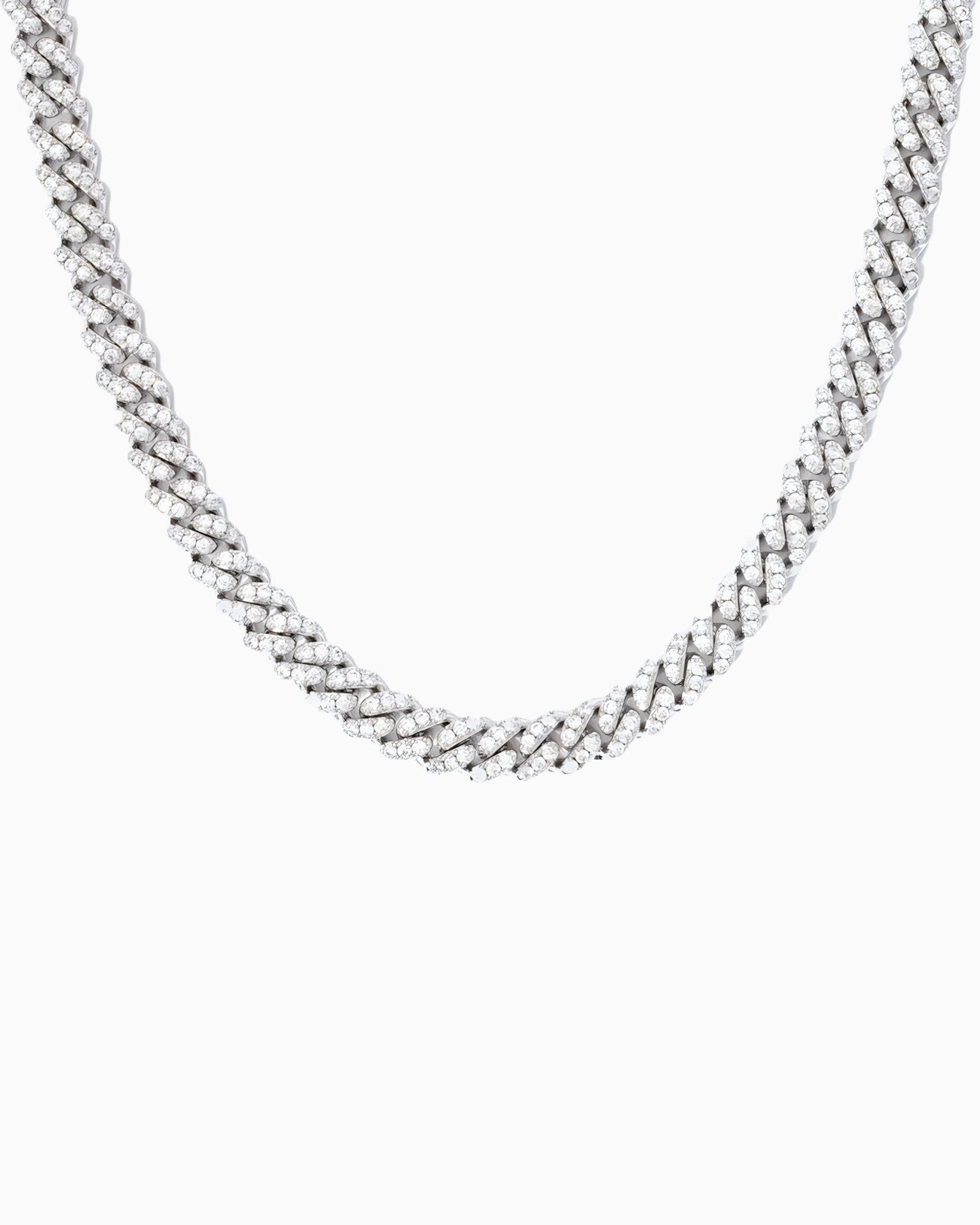 MOISSANITE CUBAN NECKLACE - 6MM WHITE GOLD