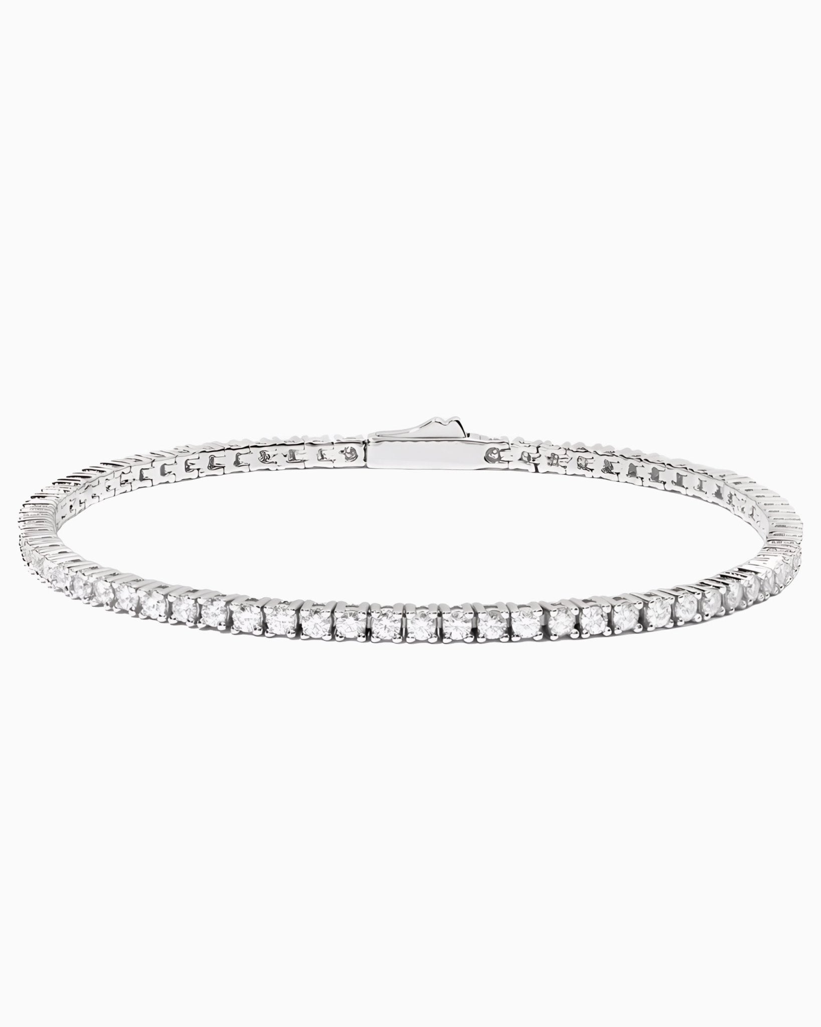 MOISSANITE TENNIS BRACELET - 2MM WHITE GOLD