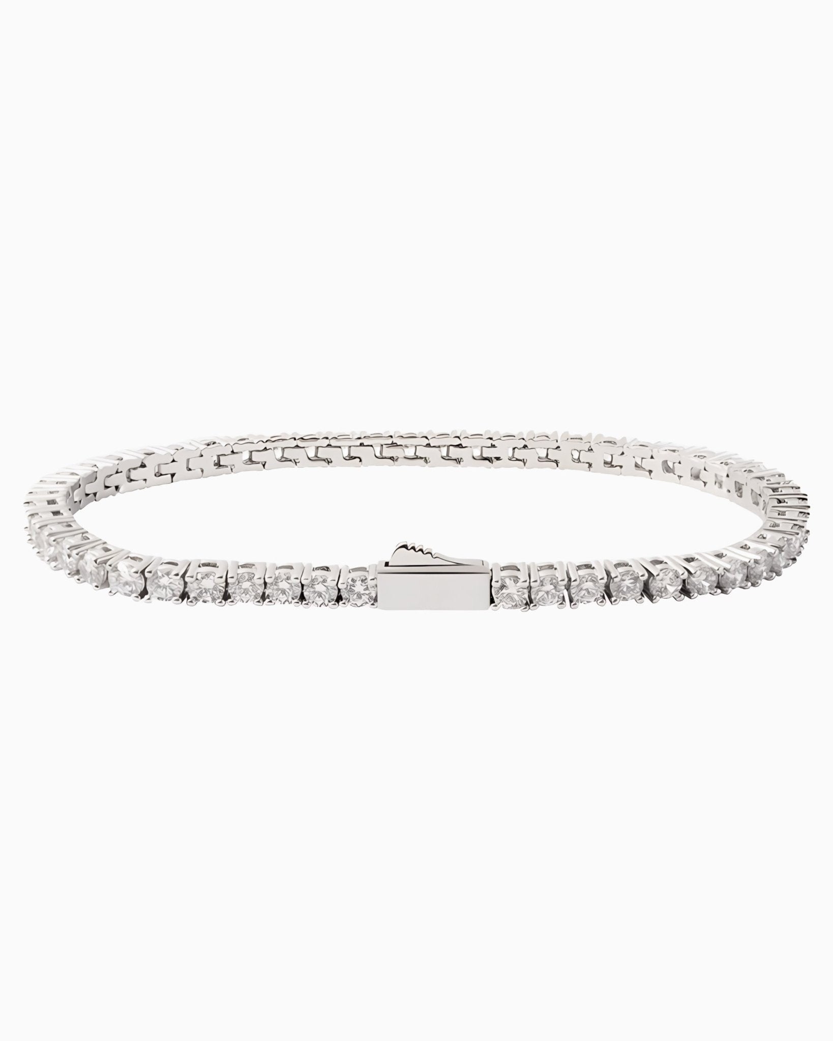 MOISSANITE TENNIS BRACELET - 3MM WHITE GOLD