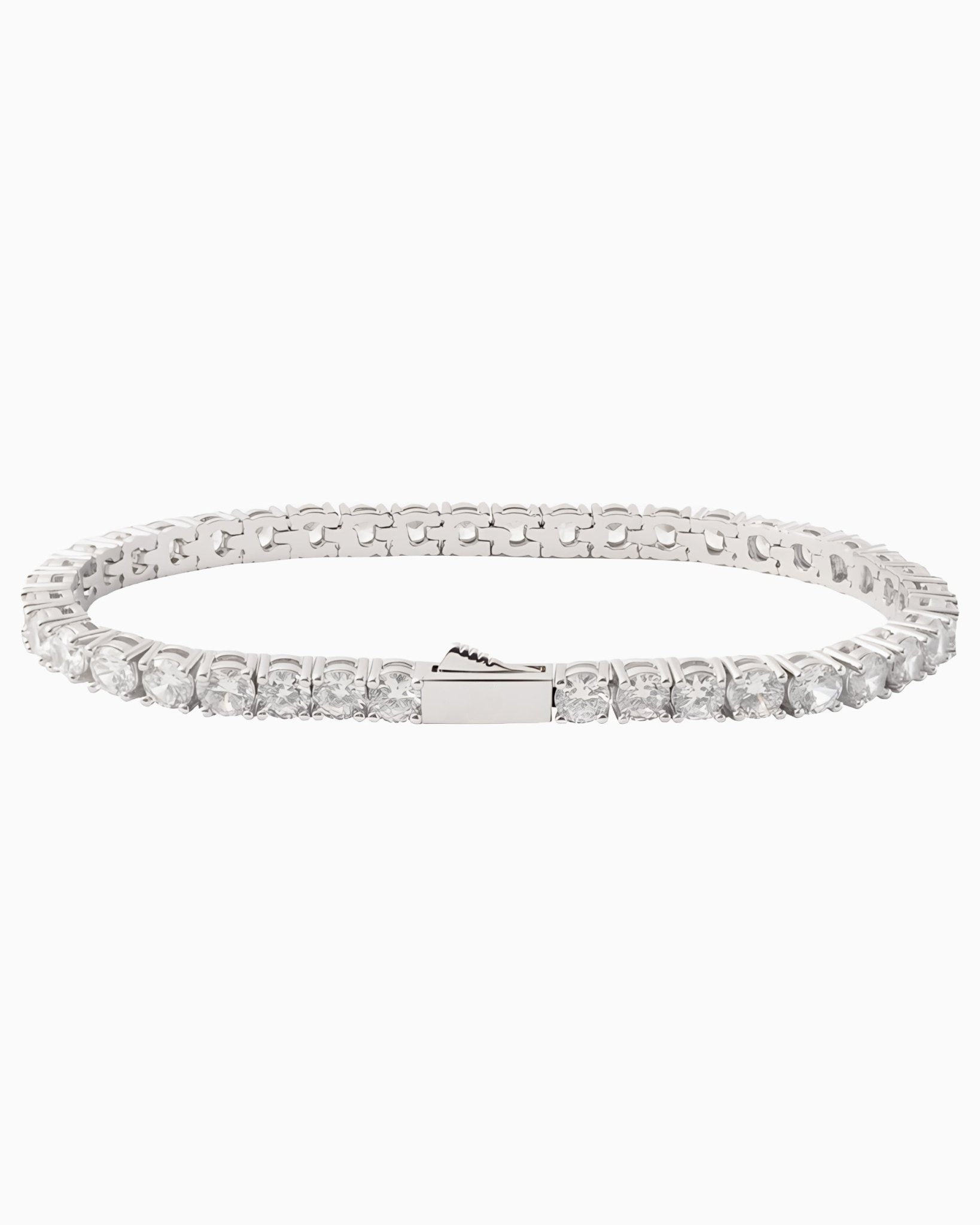 MOISSANITE TENNIS BRACELET - 4MM WHITE GOLD