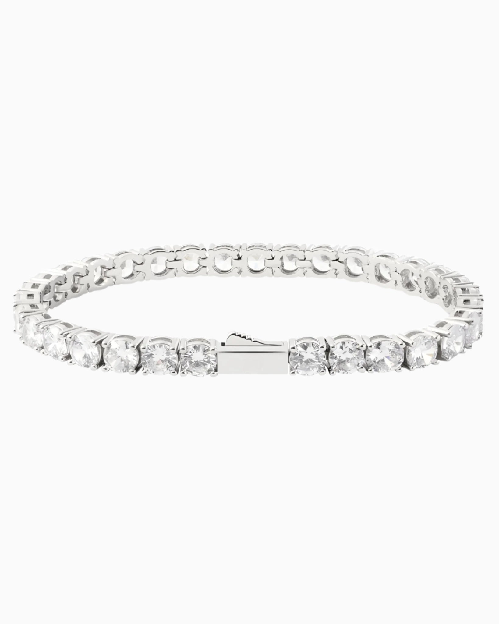 MOISSANITE TENNIS BRACELET - 5MM WHITE GOLD